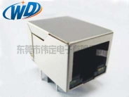 上海单口以太网带网络滤波器RJ45带灯 网口插座10P10C
